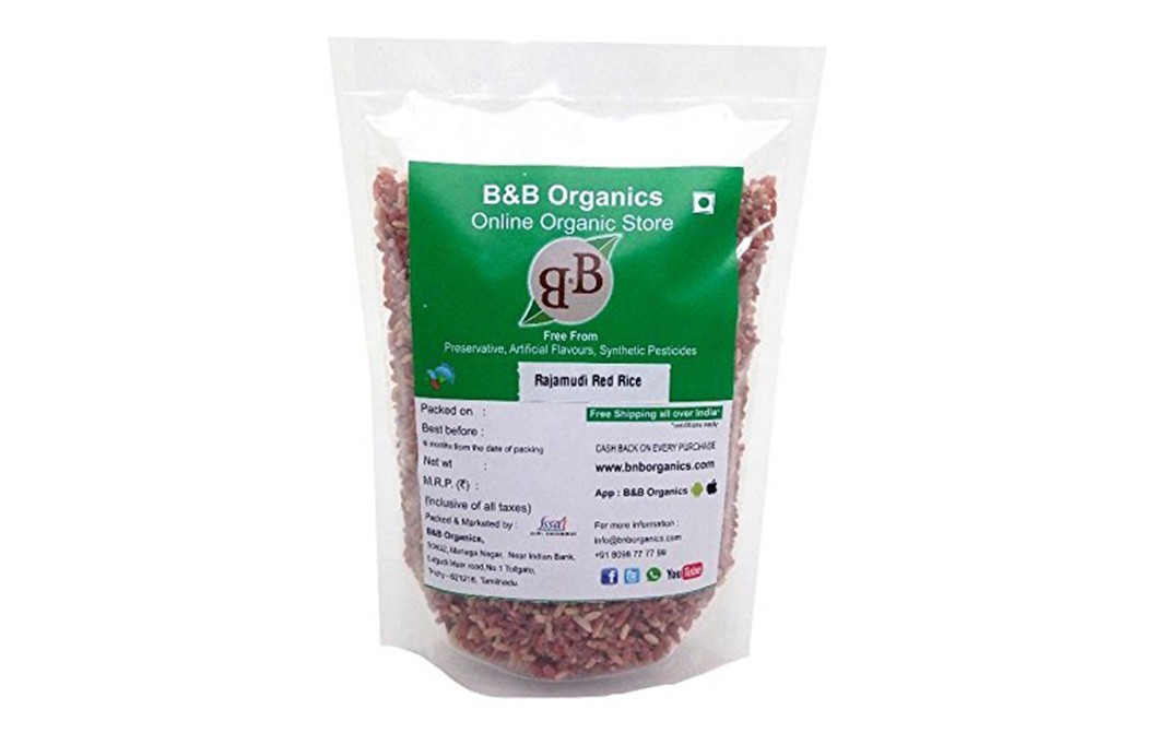 B&B Organics Rajamudi Red Rice    Pack  10 kilogram